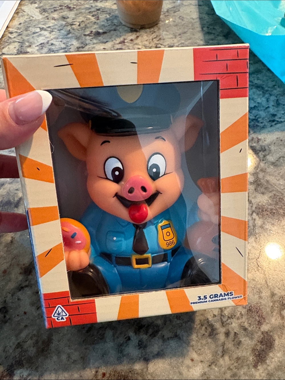Piggy Bank Toy with Orange & Pink Accents